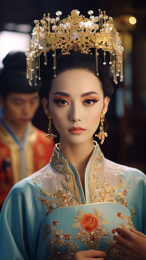 Lakaran Fesyen, Chinese Drawings, Chinese Makeup, Chinese Princess, Chinese Style Dress, Chinese Traditional Clothing, China Style, Chinese Hairstyle, Ancient Beauty