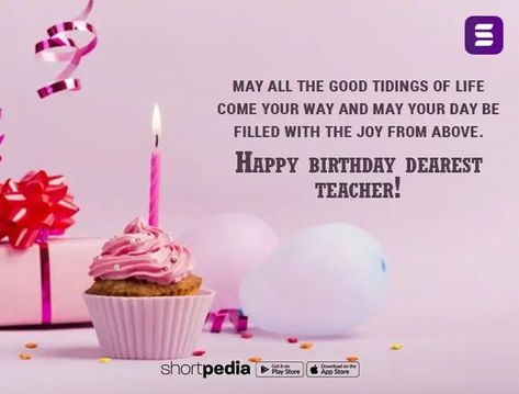 These happy birthday quotes for teacher or happy birthday to my respected teacher messages are very useful. You simply need to go through the below birthday wishes for teacher from student or birthday quotes for teacher . These happy birthday images for teacher are with Wishes and quotes Happy Birthday Teacher Wishes, Birthday Quotes For Teacher, Happy Birthday Teacher, Birthday Wishes For Teacher, Wishes For Teacher, Message For Teacher, Student Birthdays, Teacher Birthday, Happy Birthday Dear