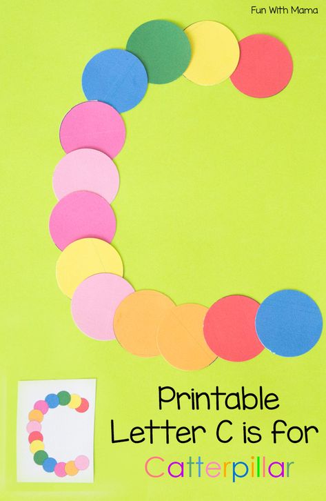 These printable alphabet letter c activities and crafts are perfect for your toddler or preschooler's letter of the week homeschool curriculum. These fun ideas and worksheets are great for small groups and independent learning. From c themed sensory bin to worksheets that work on fine motor skills this activity pack has you covered. #alphabet #letterc #kids #crafts #caterpillar #homeschool #preschool Letter C Craft, C Is For Caterpillar, C Activities, C Craft, Letter C Activities, Letter C Crafts, Letter Activity, Alphabet Letter Activities, Caterpillar Craft