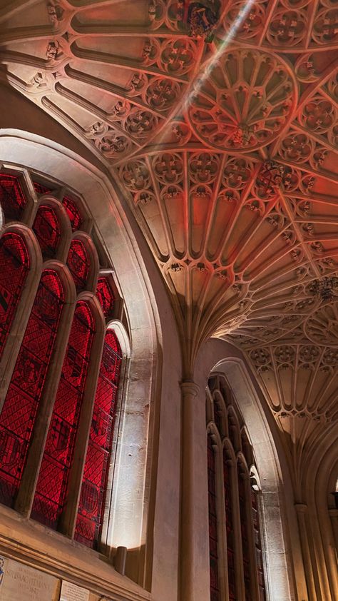 Red Cathedral Aesthetic, Venetian Red Aesthetic, Red Window Aesthetic, Red Stained Glass Aesthetic, Red Stained Glass Window, Red Building Aesthetic, Red Church Aesthetic, Church Glass Windows, Stained Glass Cathedral