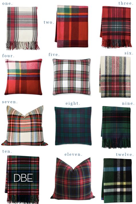 Decorating With Plaid | Where To Buy Plaid Tartan Pillows & Throws - Lauren Nelson Decorating With Plaid, Tartan Plaid Decor, Tartan Pillows, Tartan Decor, Plaid Pillows, Tartan Plaid Christmas, Tartan Throws, Plaid Blankets, Plaid Bedding