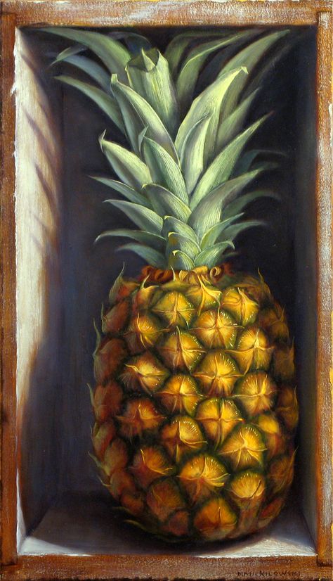 Angelo Guerriero, Pineapple Drawing, Pineapple Painting, Vegetable Painting, Lean Belly Juice, Belly Juice, Silver Vase, Fruit Painting, Green Grapes