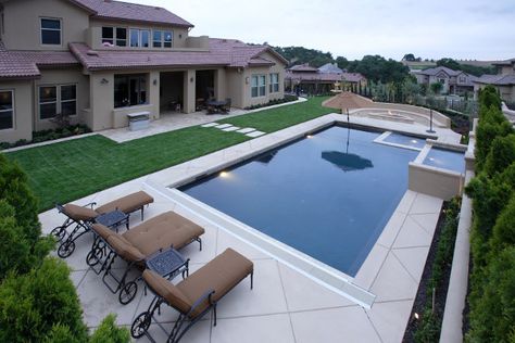 Piscina Rectangular, Moderne Pools, Rectangle Pool, Pools Backyard Inground, Pool Renovation, Rectangular Pool, Concrete Pool, Backyard Remodel, Backyard Pool Landscaping