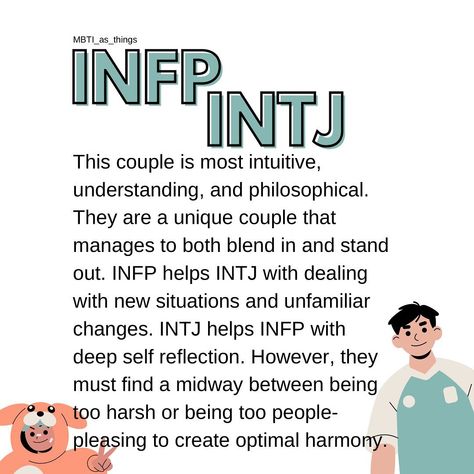 Infp Intj Relationship Fanart, Infp X Intj Relationships, Intj Infp Ship, Infp Intj Relationship, Intj 4w5, Intj Infp, Mbti Facts, Infp Quotes, Intj Female