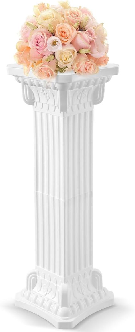 Amazon.com: ERINGOGO Greek Column Statue - Tall Display Greek Pedestal, White Roman Pillar Stand, Roman Column Pedestal, Columns and Pillars, Wedding Centerpiece Flower Stand Column - 35 x 12 : Home & Kitchen Greek Pedestal, Centerpiece Flower, Greek Columns, Owl Christmas, Black Owl, Roman Columns, Flower Stand, Christmas Owls, Flower Centerpieces Wedding