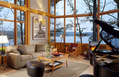 lindal interior gallery — warmmodern living Lindal Homes, Prefabricated Architecture, Lindal Cedar Homes, Cedar Homes, Lots Of Windows, Prefabricated Houses, Cabin In The Woods, Design Del Prodotto, Cottage Design