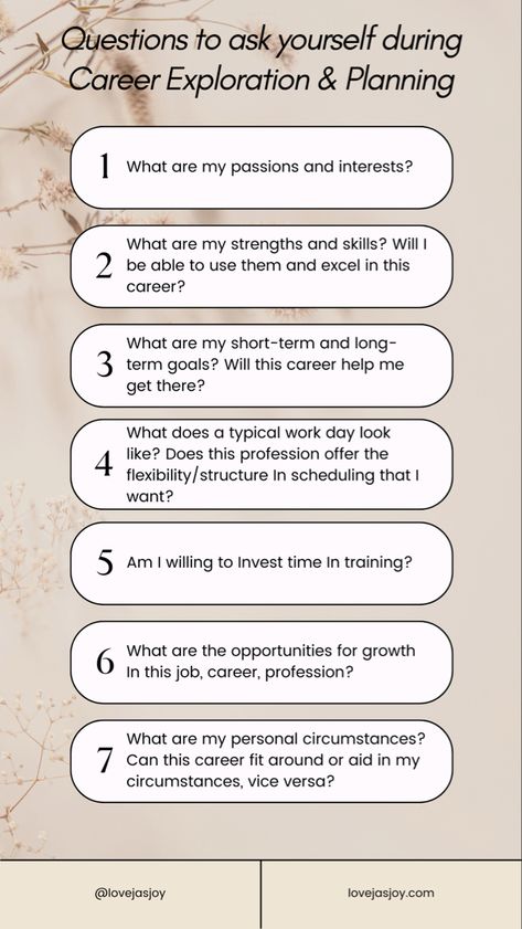 Career, career mistakes to avoid, career advice, career tips, career planning, career exploration Plan Your New Era Questions, Finding A New Career, Career Questions To Ask Yourself, How To Decide On A Career, Career Coaching Questions, Career Prompts, Career Counseling Activities, Vision Board Career Dream Job, Adulting Challenge