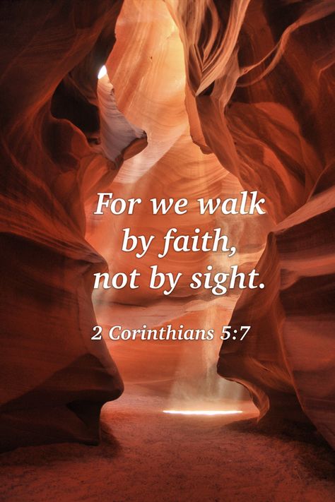 “For we walk by faith, not by sight.” - 2 Corinthians 5:7 Faith Verses, By Faith Not By Sight, Paul The Apostle, Love Rose Flower, 2 Corinthians 5 7, Bible Verses About Faith, Perfect Skin Care Routine, Bible Notes, Faith Bible