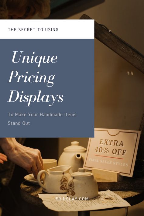 Are you in the craft business and looking for a way to make your handmade items stand out? Utilizing the right pricing displays can make all the difference! The trick is to use unique pricing displays that attract the attention of customers and make them curious enough to buy. To learn more about how to make your pricing displays work for your craft business, click to read more! How To Display Prices At A Craft Fair, Craft Fair Price Signs Display Ideas, Price Signs Display Ideas, Craft Fair Booth Display, Selling Crafts, Fair Booth, Craft Fairs Booth, Booth Displays, Craft Booth Displays