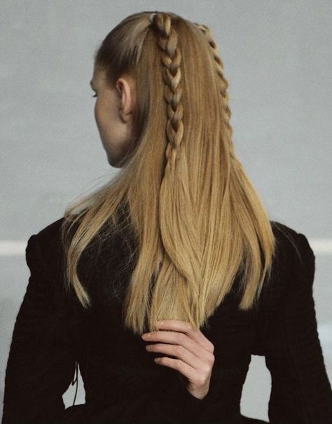 Blonde Hair, A Woman, Braids, Blonde, Hairstyles, Wall, Hair, Black, Plaits