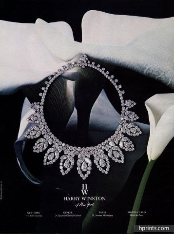 harry winston | Harry Winston 1984 Harry Winston Necklace, Most Expensive Jewelry, Harry Winston Jewelry, Harry Winston Diamond, Calla Lily Flower, Jewelry Questions, Jewelry Ads, Harry Winston, Expensive Jewelry