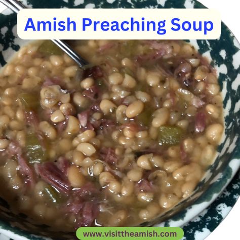 Amish Recipes Authentic, Ham And Cabbage Recipe, Navy Beans And Ham, Pea Soup With Ham, Peas Soup, Black Eyed Pea Soup, Ham And Cabbage, Soup With Ham, Bean And Vegetable Soup