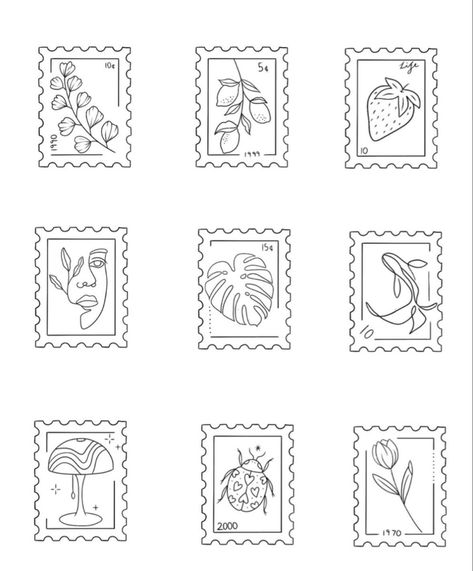 Earth Core Tattoo, Poppy Flower Stamp Tattoo, Pennsylvania Stamp Tattoo, Fine Line Stamp Tattoo Ideas, Tulip Postage Stamp Tattoo, Postage Stamp Tattoo Design, Stamps Tattoo Ideas, Stamp Tattoo Ideas Design, Fine Line Postage Stamp Tattoo