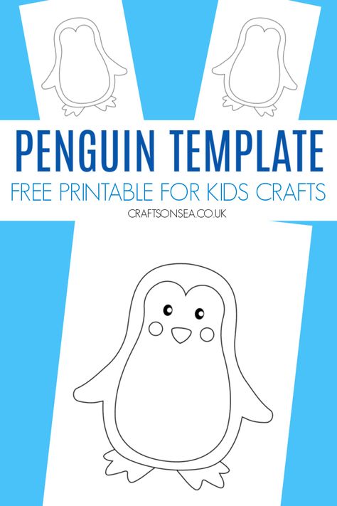 Penguin Template (FREE Printable) Preschool Penguin Theme, Penguin Template Free Printable Kids, Build A Penguin Printable, Printable Penguin Template, Penguin Pattern Templates Free Printable, Penguin Art For Toddlers, Penguin Worksheets Preschool, Penguin Printables Free, Polar Bear Template Free Printable