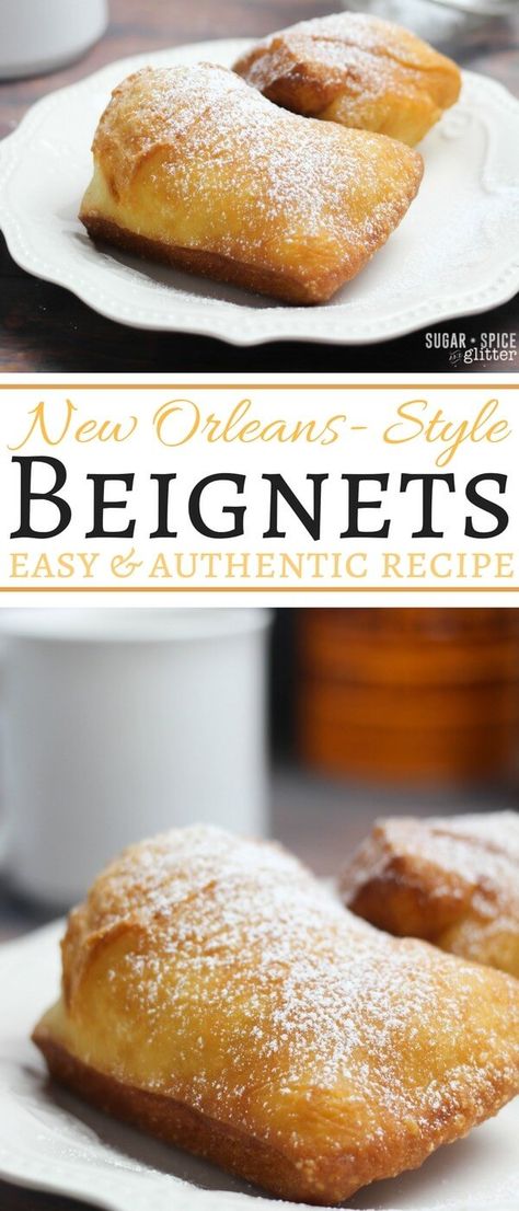 How to make New Orleans-style Beignets, an easy and authentic recipe that will transport you straight to Bourbon Street. Perfect for Mardi Gras, a special family brunch, or any gathering of friends. These homemade donuts pair perfectly with a great cup of coffee Easy Beignets, Beignets Easy, Churro Recipe, Beignet Recipe, New Orleans Style, Family Brunch, Homemade Donuts, Bourbon Street, Fat Tuesday