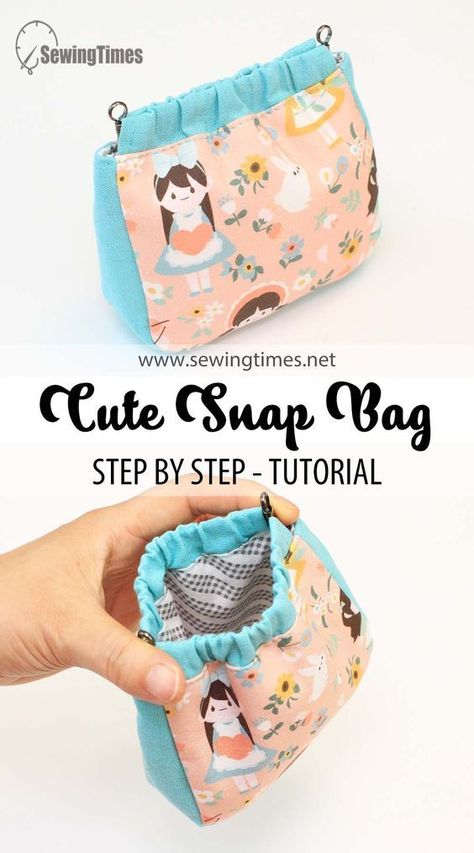 Quilted Purse Patterns, Diy Pouch, Bags To Make, Cute Pouch, Snap Bag, Bags Sewing, Purse Tutorial, Diy Bags Patterns, Bag Pattern Free