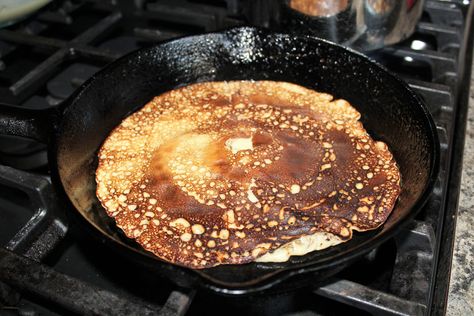 Finnish Pancakes My father's parents were Finnish and I am happy to have passed on this family recipe to my children. When my youngest daughter learned to cook, this was the first recipe she learned to make and, to this day, it is still one of her favourite recipes. These pancakes are more like Finnish Pancake Recipe, Finnish Pancakes, Finnish Recipes, Pancake Calories, Youngest Daughter, Family Recipe, Vegetarian Cooking, Pancake Recipe, Breakfast Dishes