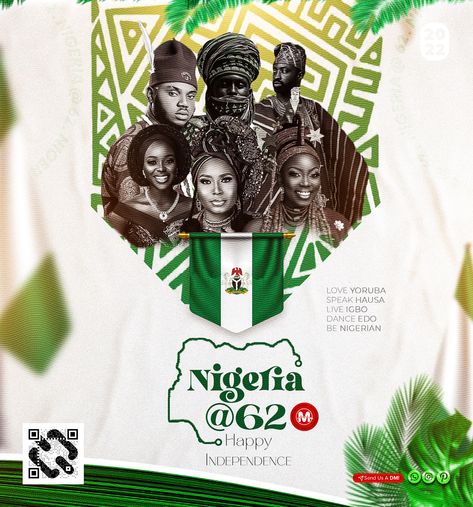 Independence day design for Nigeria @ 62 Nigeria Poster Design, Nigeria Democracy Day Flyer, Democracy Day Flyer Design, Independence Day Social Media Creatives, Democracy Day Creative Ads, Nigerian Independence Day Flyer Design, Independence Poster Design, Independence Day Design Ideas, Nigeria Democracy Day Design