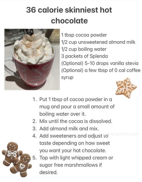 Easy Low Cal Recipe, Sugar Free Marshmallows, Super Low Calorie, Food Calorie Chart, Kreative Snacks, Low Calorie Cooking, Healthy Food Dishes, Low Cal Recipes, Healthy Food Motivation