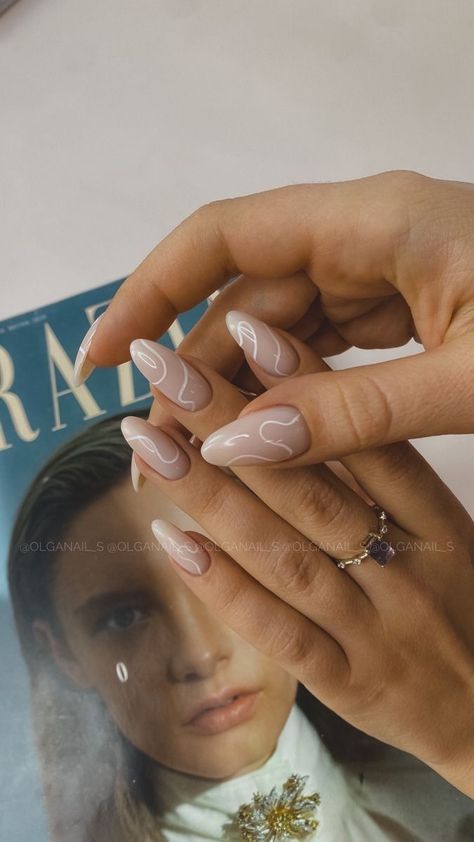 Manikur Kuku, Milky Nails, Minimal Nails, Casual Nails, Nagel Inspo, Neutral Nails, Marble Nails, Elegant Nails, American Beauty