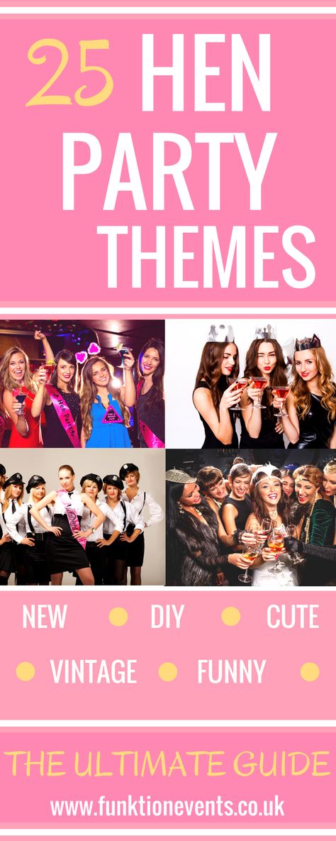 Take a peek at the ULTIMATE source for hen party themes! Includes popular themes, unique, cute, sexy & more! Everything you need for a perfect hen do theme. Bachelorette Theme Night Ideas, Hens Night Theme, Hen Do Themes, Bachelorette Theme Nights, Hen Party Themes, Hens Party Themes, Hen Night Ideas, Hen Party Decorations, 2023 Images