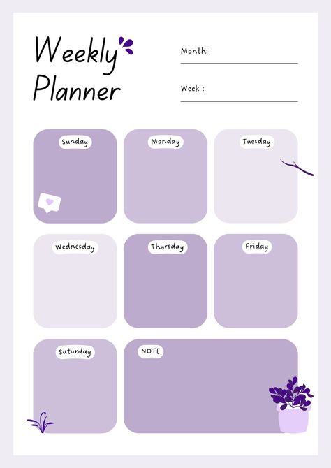 Exam Planner, Best Weekly Planner, Weekly Planner Print, Planner Schedule, Aesthetic Planner, Weekly Planner Free, Week Schedule, Weekly Planner Template, Routine Planner