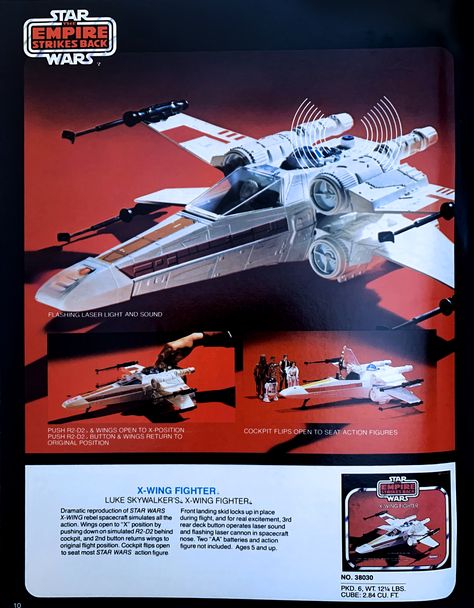 Kenner Toys - 1980 Catalog 1980 Catalog, X Wing Fighter, Kenner Toys, X Wing, The Empire Strikes Back, Vintage Star Wars, Vintage Star, Laser Lights, Luke Skywalker