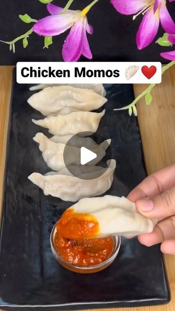 herbsandflavours.in on Instagram: "Calling all foodies ! Get ready to experience a taste sensation like no other with these Chicken Momos🥟❤️  Little yummy pockets of deliciousness are bursting with savory chicken filling, wrapped in a delicate dough, and steamed to perfection.😍💯  Do give it a try !!!   Anyone can cook ✨  Follow @herbsandflavours.in for more such delicious content ❤️  DM for credits ✨   #herbsandflavoursin #chickenmomos #momos #chicken #momo  #dumplings #chickenrecipes #chickenlover #foodlovers #nonvegfood #food #foodporn #foodie #foodiesofinstagram #foodphotography #homemade #foodblogger #mumbaifoodie #mumbaifood #streetfood #streetfoodindia #delhifoodie #indianfoodie #foodreels #trending #reelsinstagram #recipe #easyrecipe #explorepage #bhfyp" How To Make Chicken Momos, Momos Chicken, Chicken Momo Recipe, Chicken Momos Recipe, Momo Dumplings, Steamed Momos, Chicken Momos, Momos Recipe, Anyone Can Cook