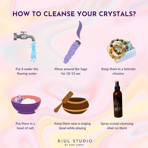 Amalvee Soulstars!!! ✨ Here’s a quick tip on HOW YOU SHOULD CLEANSE YOUR CRYSTALS 🔮 Hope this helps. 😇 #soulstudio #soulstudiobyvanikabir #mastervanikabir #crystal #crystalhealing #crystalenthusiast #bracelets #information #bracelet #cleaning #cleanyourcrystals #explore #foryou Cleansing Methods, Cleansing Rituals, Selenite Bowl, Affirmation Manifestation, Healing Spirituality, Cleansing Crystals, Coin Shop, Care Home, Health Business