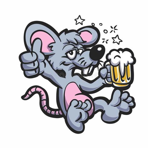 Cartoon Rat, Beer Illustration, Vector Character Design, Graffiti Artwork, Graffiti Characters, Graffiti Cartoons, Beer Design, Cartoon Sketches, Cover Art Design