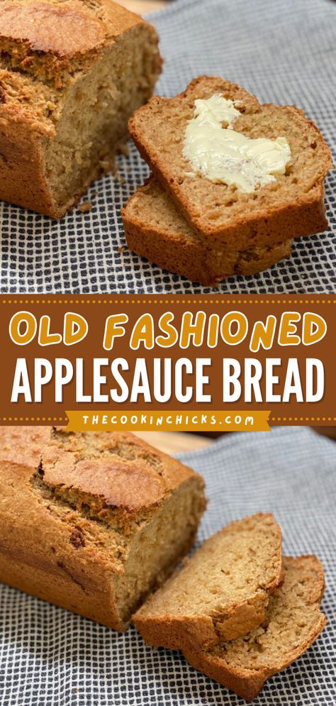 Recipe Using Applesauce, Canned Applesauce, Applesauce Bread, Apple Sauce Recipes, Applesauce Cake, Homemade Applesauce, Unsweetened Applesauce, Bread Recipes Sweet, Quick Bread Recipes