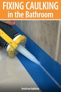 Learn how to do small seamless caulking in your bathroom to avoid mold growing. #Instructables #home #fixing #improvement #mildew #shower #bath #kitchen #repair Diy Caulking Bathroom, Bathroom Caulking Tips, Shower Caulking Replacing, Caulk Bathtub, Caulking Tips Bathroom, Bathroom Caulking, Bathtub Caulking, Bathroom Caulk, Caulking Tips