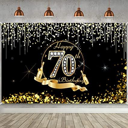 AmazonSmile: 70th Birthday Party Decoration, Extra Large Black Gold Sign Poster 70th Birthday Party Supplies, 70th Birthday Banner Photo Booth Happy Birthday Backdrop Background, 72.8 x 43.3 Inch: Toys & Games 70th Birthday Banner, Birthday Banner Photo, 70th Birthday Parties Decorations, Golden Birthday Parties, 70th Birthday Decorations, 70th Birthday Party, Happy Birthday Backdrop, Happy 70 Birthday, Banner Photo