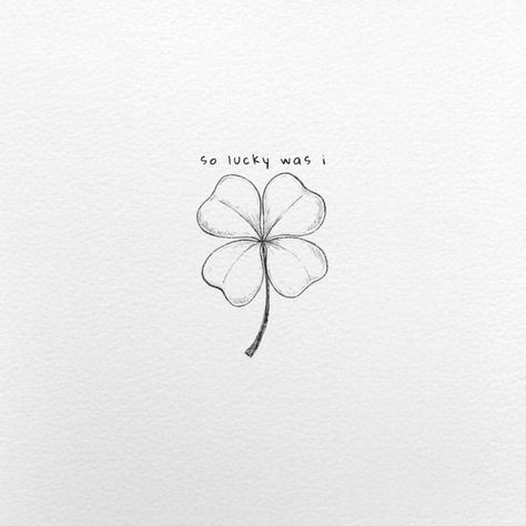 Four Leaf Clover Infinity Tattoo, March Symbols Tattoo, Irish Clover Drawing, Cute 4 Leaf Clover Tattoos, March 17 Tattoo, Irish Tattoos Fine Line, Cute Four Leaf Clover Drawing, Black Four Leaf Clover Tattoo, 4 Leaf Clover Tattoo Fine Line