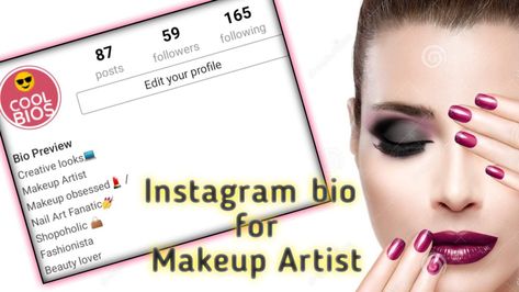 Bio Ideas For Artist, Insta Bio For Artist, Artist Bio Example, Good Instagram Bios, Attitude Bio, Wear Red Lipstick, Freelance Makeup Artist, Insta Bio, Artist Instagram