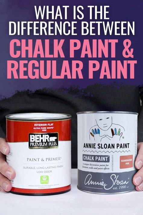 Are you wondering about what is the difference between chalk paint and regular paint when it comes to furniture painting? Best Chalk Paint For Furniture, Painting Furniture With Chalk Paint, Chalk Paint Brands, What Is Chalk Paint, Diy Chalk Paint Recipe, Painted Furniture For Sale, Chalk Paint Recipe, Heirloom Traditions Paint, Homemade Chalk Paint