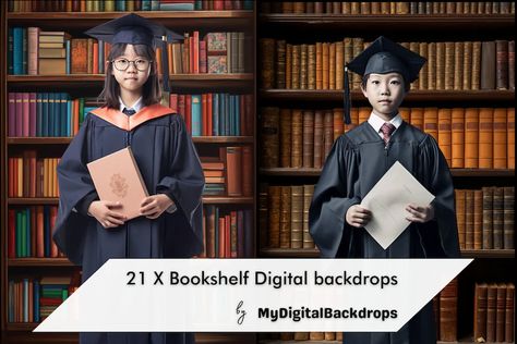 MyDigitalBackdrops - Etsy Convocation Background, Painted Bookshelf, Digital Photography Backgrounds, Painted Bookshelves, Graduation Backdrop, Studio Backdrops, Digital Backgrounds, Digital Backdrops, Photo Filter