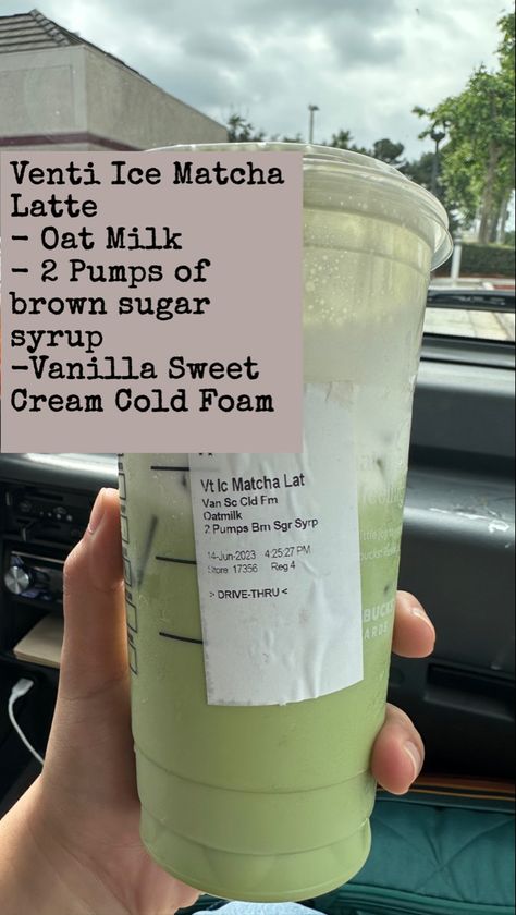 Matcha Latte Starbucks Order, Starbucks Matcha Order, Starbucks Matcha Green Tea Latte Recipe, Matcha Order, Ice Matcha Latte, Dunkin Orders, Starbucks Matcha Green Tea, Matcha Latte Starbucks, Ice Matcha