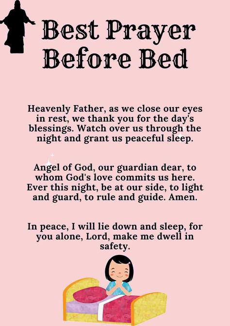 Best Prayer Before Bed Prays To Say Before Bed, Prayers For Before Bed, Prayer For Tonight Before Bed, Short Prayers Before Bed, Bed Time Prayer For Kids, Before Bed Prayer, Good Prayers Before Bed, Prayers To Say Before Bed, Prayers Before Bed