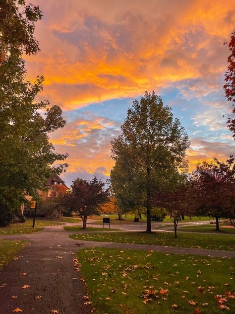 Fall In A Small Town Aesthetic, Hallmark Town Aesthetic, Quaint Town Aesthetic, Small Town Neighborhood Aesthetic, Aesthetic Town Pictures, Fall In A Small Town, Fall In Small Town, Small Town Romance Book Aesthetic, Small Town Sunset