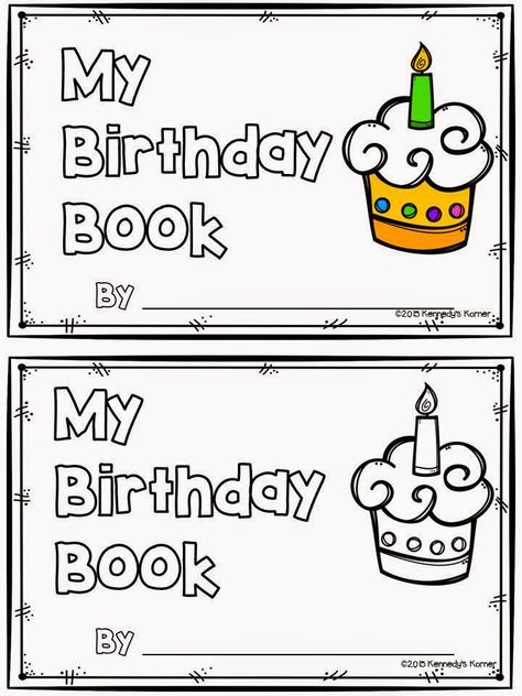 Birthday Celebration Ideas For Preschool, Class Birthday Book Free Printable, Birthday Activities For Kindergarten, Preschool Birthday Crafts, Birthday Preschool Activities, Kindergarten Birthday Ideas, Birthday Giveaways For Kids, Birthday Craft Ideas, Birthday Kindergarten