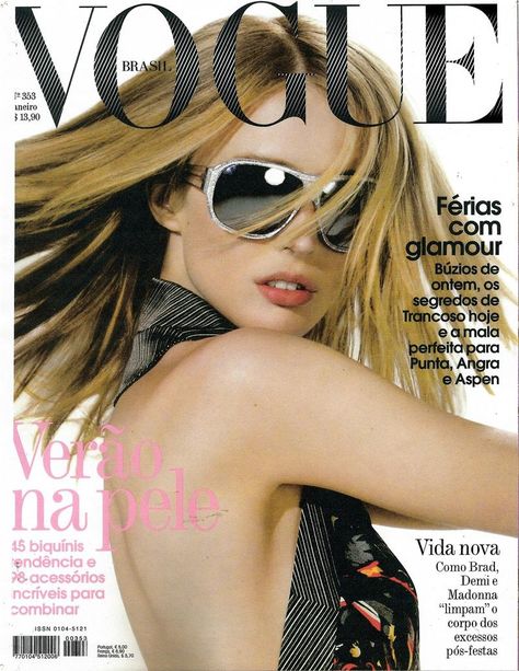 Vogue Brasil January 2008 Cover (Vogue Brasil) Vogue 2000s, 2000s Magazines, Raquel Zimmermann, Versace Runway, Vogue Brazil, Cover Magazine, Vogue Magazine Covers, Teen Magazine, Vogue China