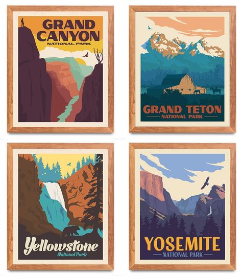 Vintage National Park Posters, Cocktail Posters, Poster Nature, Mountain Travel, Art Minimaliste, National Park Posters, Adult Beverages, Travel Wall Art, Travel Wall