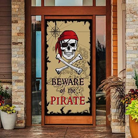 Beware of Pirates Door Banner Pirate Party Decoration Pirate Backdrop Halloween Birthday Party Photo Booth Props Pirate Theme Party Supplies : Amazon.ca: Health & Personal Care Pirate Backdrop, Pirate Door, Family Photo Props, Pirate Banner, Halloween Birthday Party Decorations, Birthday Party Photo Booth, Pirate Party Decorations, Foto Bawah Air, Fest Temaer