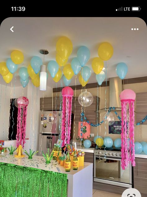 Spongebob Theme Decorations, Spongebob Birthday Ideas Decorations, Spongebob 25th Birthday Party Cake, Spongebob Ideas Party, Spongebob Backdrop Ideas, What’s Funnier Spongebob Party, Spongebob Birthday Party Backdrop, Nickelodeon Theme Party, Spongebob 1st Birthday Party Ideas