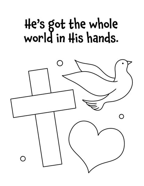 Print 10 Free Sunday School Coloring Pages! Bible Coloring Pages | Cross Coloring Pages | He's Got the Whole World in His Hands | Christian Coloring Pages Sunday School Activity Sheets, Coloring Pages Bible, Christian Coloring Pages, Whole World In His Hands, Sunday School Printables, Cross Coloring Page, Jesus Coloring Pages, Sunday School Coloring Pages, Fall Coloring