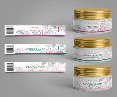 Face Cream Packaging Design, Skin Care Label Design, Cream Label Design, Cosmetic Label Design, Care Label Design, Coffee Eye Cream, Cosmetic Labels Design, Product Label Design, Labels Design