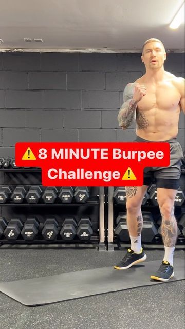 Jay T. Maryniak on Instagram: "⚠️8 MINUTE BURPEE CHALLENGE⚠️ Full follow along video of me suffering through this on my YouTube channel. Link to watch in my bio✅ How many reps can you get?! Check out my YouTube video to see how many I got💪🏻 Have a great day of training! #burpees #burpeechallenge #bodyweightworkout #calisthenics #calisthenicsworkout #athomeworkouts" Burpees Challenge, Burpees Workout, Burpee Challenge, Eric Jones, Burpee Workout, Effective Workout Routines, Calisthenics Workout, Body Weight Training, Workout Routines