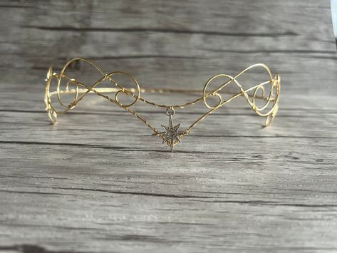 Crown Wire, Circlet Crown, Wedding Circlet, Elf Crown, Elven Crown, 8 Point Star, Wire Crown, Fantasy Crown, Star Crown