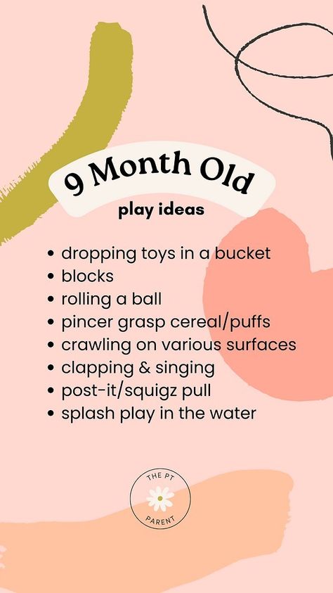 Activities For 8 Month Old Baby, Activities For 9 Month Old, Activities For 6 Month Old, 7 Month Old Baby Activities, 9 Month Old Activities, 9 Month Old Baby Activities, Baby Play Ideas, 7 Month Baby, Pediatric Pt